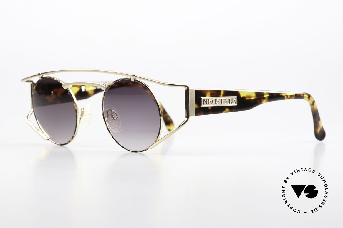 Neostyle Superstar 1 Steampunk Vintage Brille, gelb-bräunlicher Farbton in einer Art 'camouflage', Passend für Herren und Damen