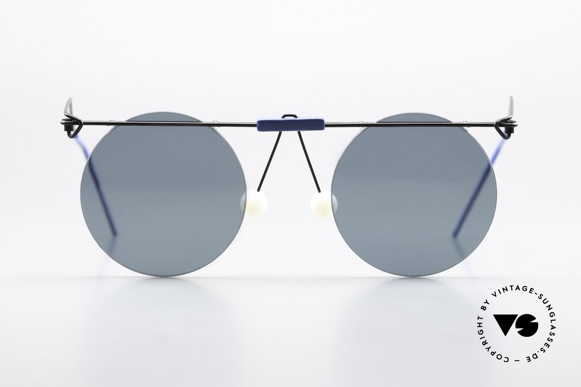 Kim Buck DK No Retro Vintage Sonnenbrille, spektakuläre Rahmenkonstruktion - ein Hingucker!, Passend für Herren und Damen