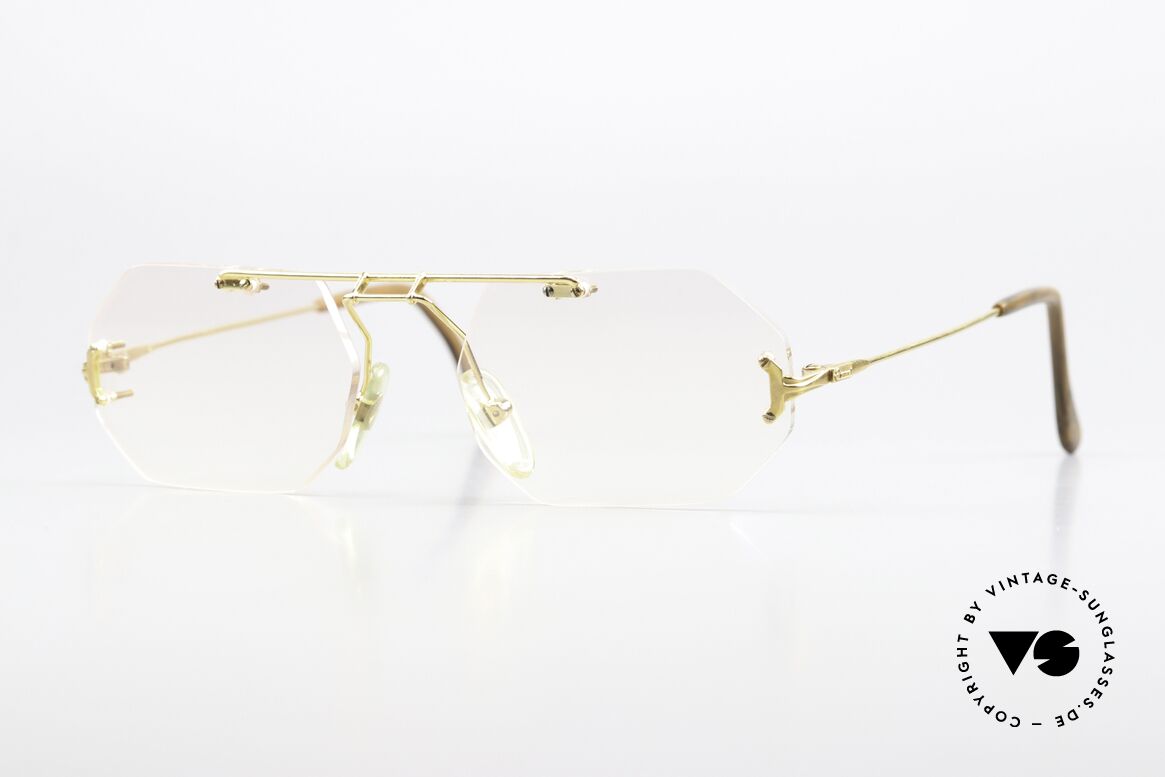 Emmel 3000 Randlose Kunstbrille Bauhaus, randlose 1990er vintage Brillenfassung von Emmel, Passend für Herren und Damen