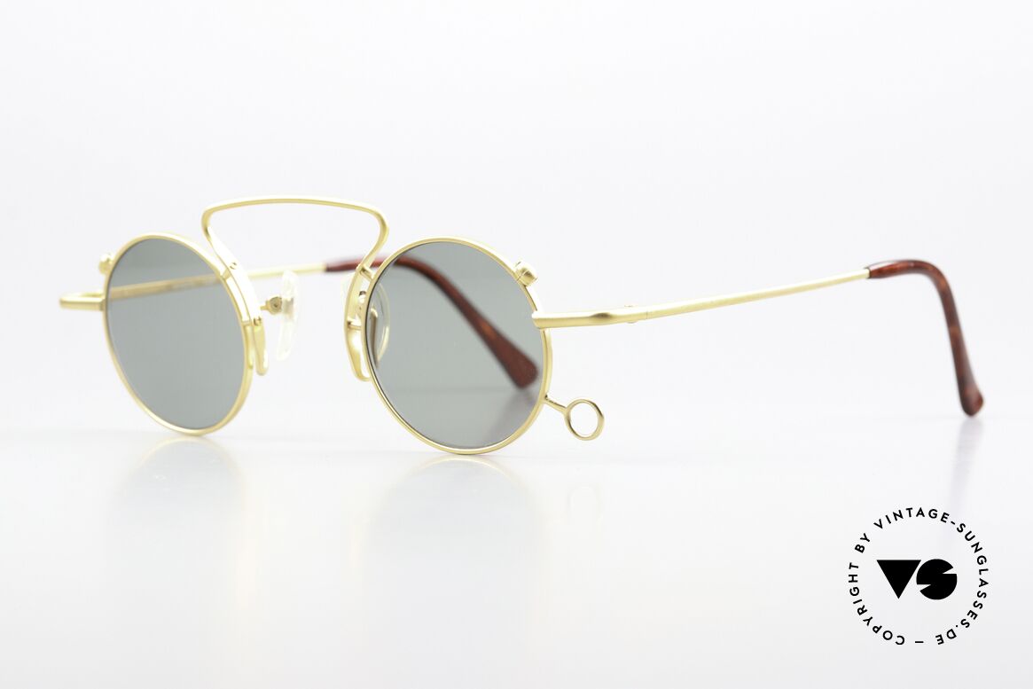 Kansai Yamamoto KY027E Crazy Rund 90er Sonnenbrille, dieses Modell steht an der Spitze des Brillensektors, Passend für Herren und Damen