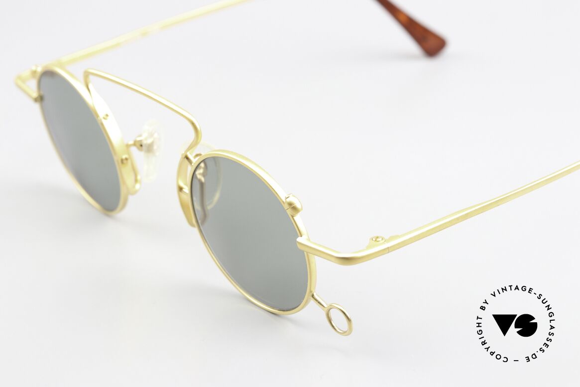 Kansai Yamamoto KY027E Crazy Rund 90er Sonnenbrille, ungetragenes 1990er Jahre Exemplar; made in Japan, Passend für Herren und Damen