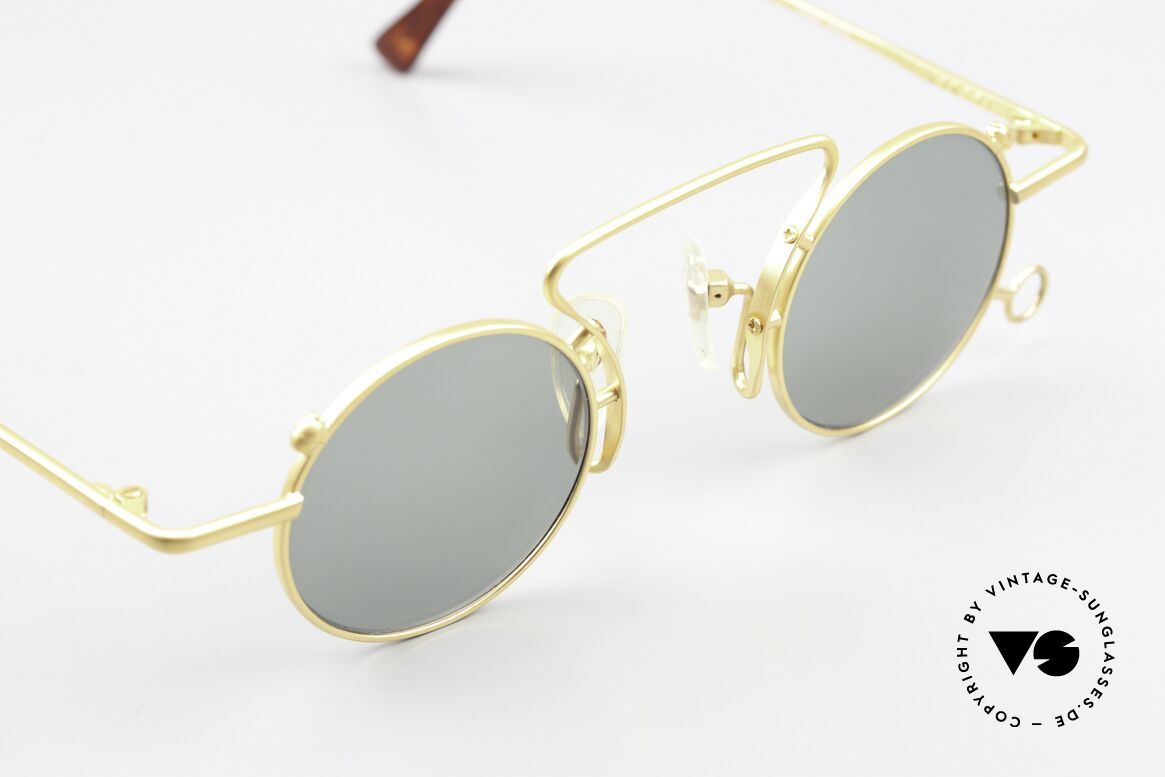 Kansai Yamamoto KY027E Crazy Rund 90er Sonnenbrille, KEINE Retromode, sondern ein kostbares altes Unikat!, Passend für Herren und Damen
