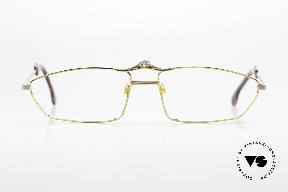 Roger Rodege M1090 Damen Lesebrille Mit Krone, 24kt vergoldete Front mit platin-plattierten Bügeln, Passend für Damen