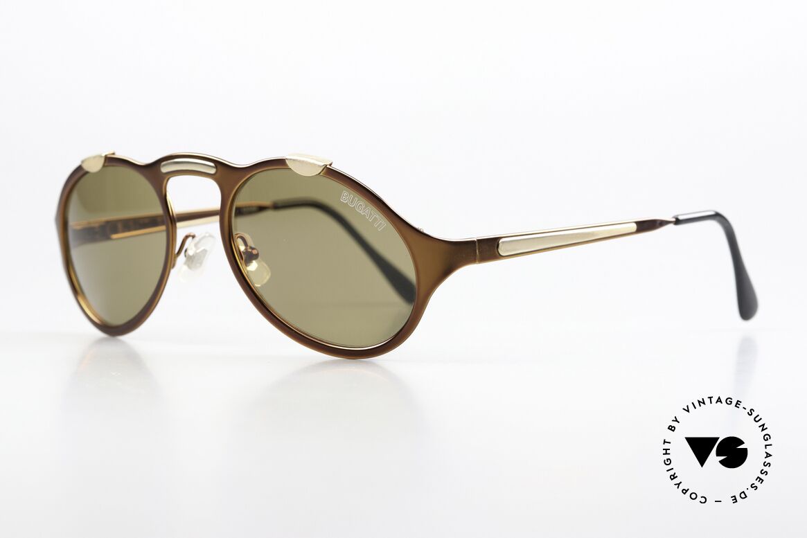 Bugatti 13169 Limited Luxus Vintage Sonnenbrille, Mitte der 90er J. in Frankreich produziert; Top-Qualität, Passend für Herren
