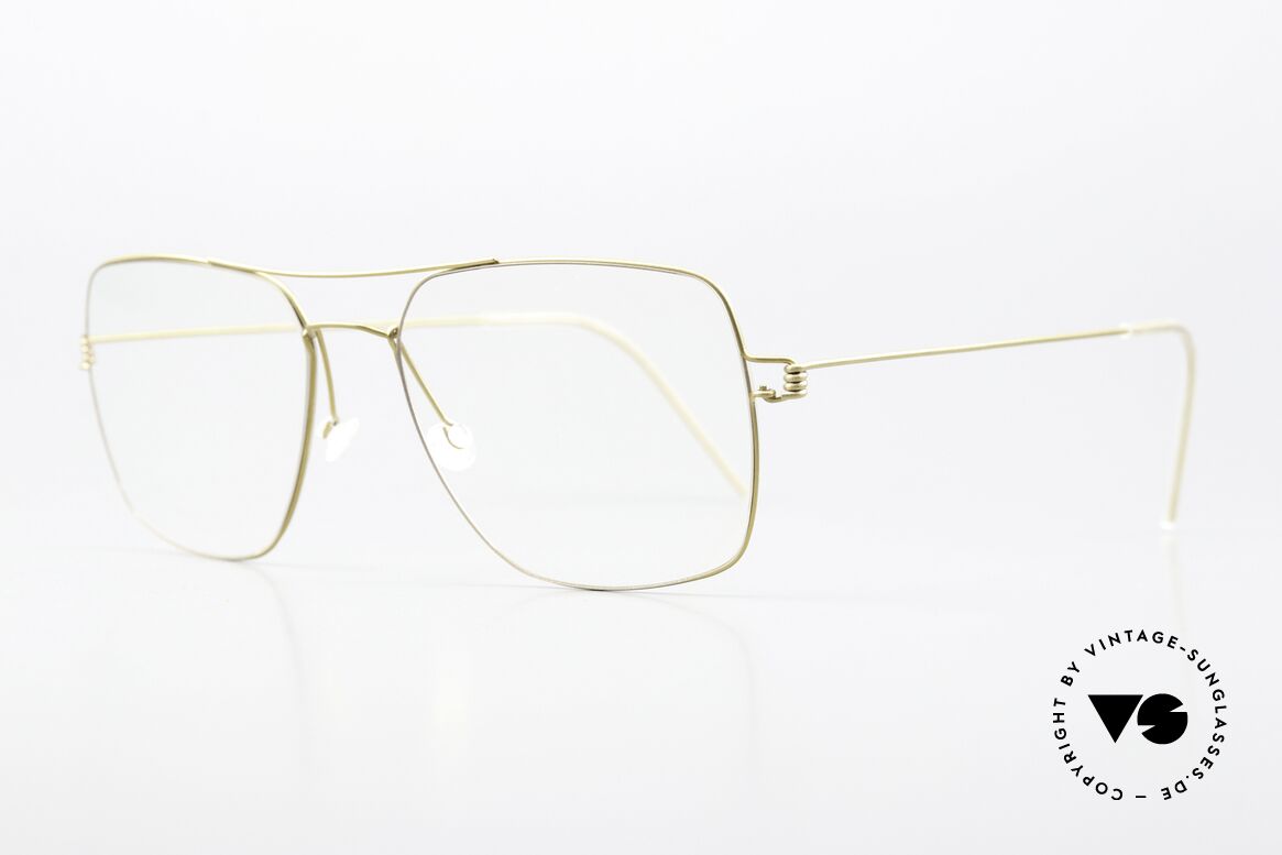 Lindberg Joshua Air Titan Rim Herrenbrille Eckig Aviator, sehr markante Designerbrille: eckiger "Aviator-Style", Passend für Herren