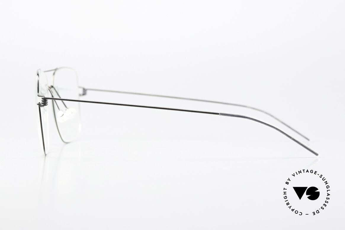 Lindberg Joshua Air Titan Rim Eckige Pilotenbrille Herren, ungetragenes Einzelstück + orig. Lindberg Magnet-Etui, Passend für Herren