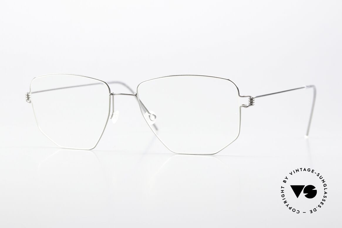 Lindberg Selim Air Titan Rim Eckige Brille Silber Unisex, eckige Brille von Lindberg aus der Air Titanium Serie, Passend für Herren und Damen