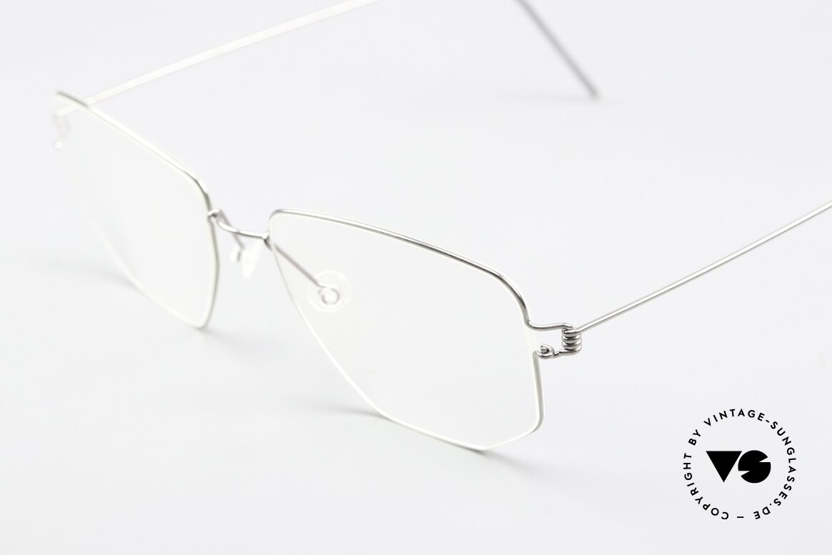Lindberg Selim Air Titan Rim Eckige Brille Silber Unisex, hochwertig, stilvoll & innovativ = Prädikat "VINTAGE", Passend für Herren und Damen