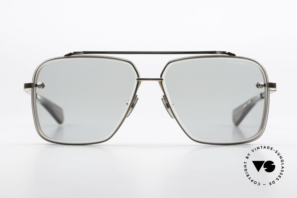 DITA Mach Six Herren Brille Eckig Pilot, DITA Mach-Six, DTS-121-62-02 RGD-BLK, Gr. 62/12, Passend für Herren