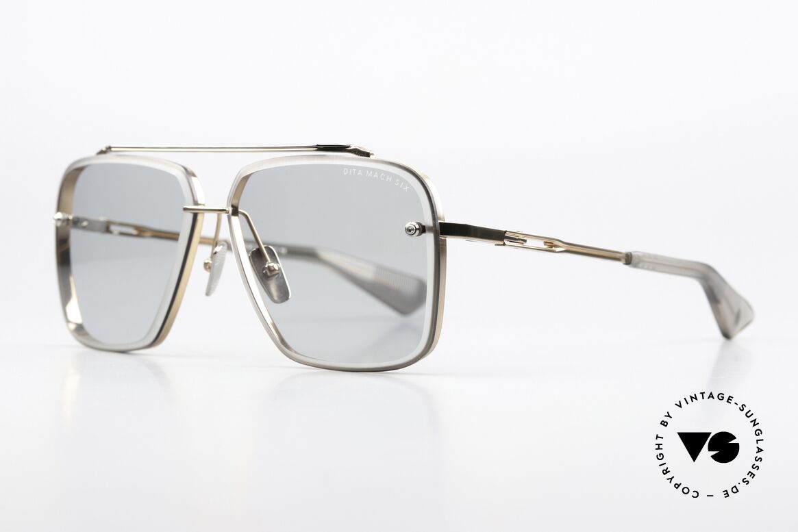 DITA Mach Six Herren Brille Eckig Pilot, Name sagt alles: Mach Six = 6x Schallgeschwindigkeit, Passend für Herren