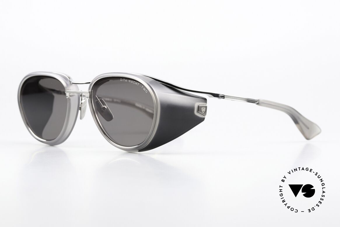DITA Nacht Two Seitenblende Sonnenbrille, GRY-PLD: grau-palladium Rahmen mit Seitenblenden, Passend für Herren