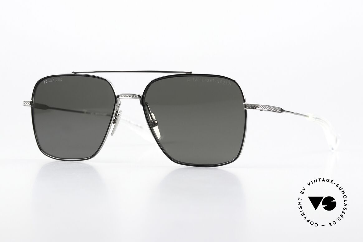 DITA Flight Seven Polarisierende Sonnengläser, DITA Flight Seven Brille, DTS111-57-05 PLD-BLK, Passend für Herren