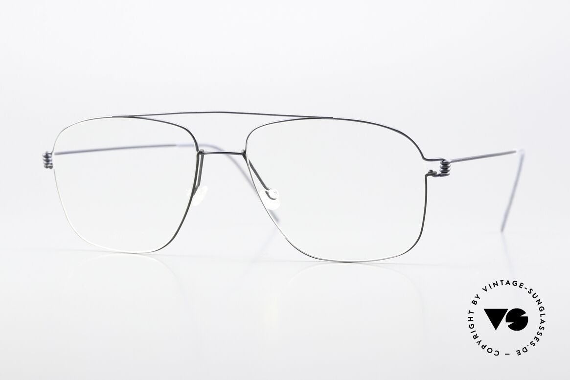 Lindberg Mikkel Air Titan Rim Herrenbrille Eckig Aviator, Herrenbrille von Lindberg aus der Air Titanium Serie, Passend für Herren