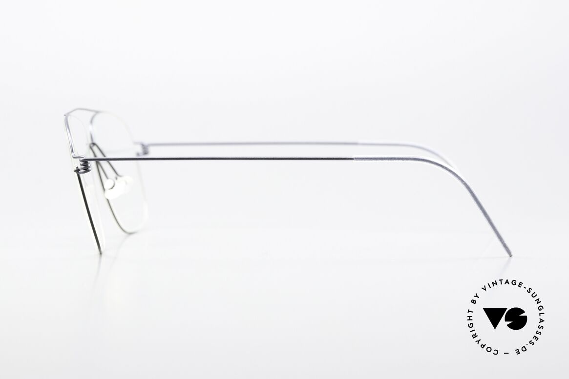 Lindberg Mikkel Air Titan Rim Herrenbrille Eckig Aviator, ungetragenes Einzelstück + orig. Lindberg Magnet-Etui, Passend für Herren