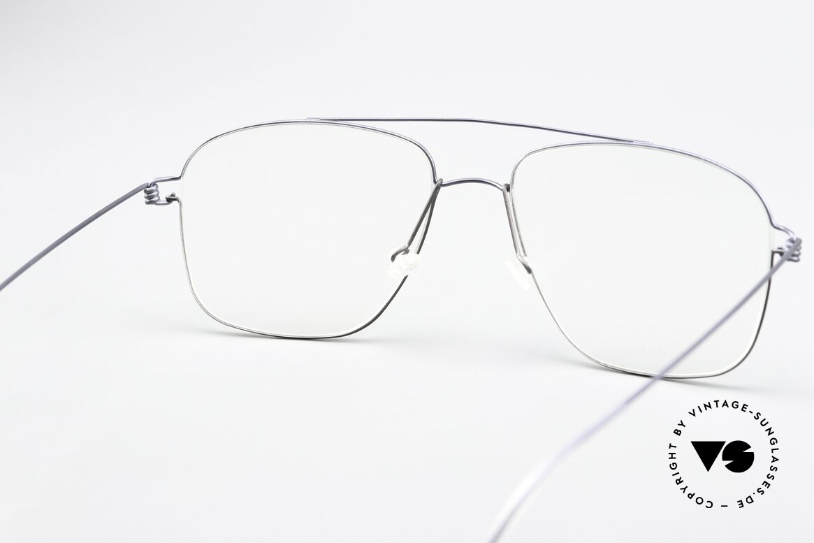 Lindberg Mikkel Air Titan Rim Herrenbrille Eckig Aviator, Größe: large, Passend für Herren