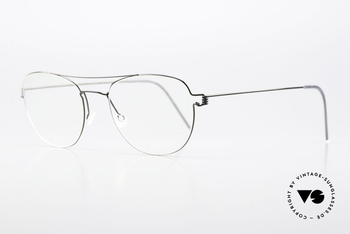 Lindberg Ole Air Titan Rim Runde Pilotenform Unisex, sehr markante Designer-Brille für Damen und Herren, Passend für Herren und Damen