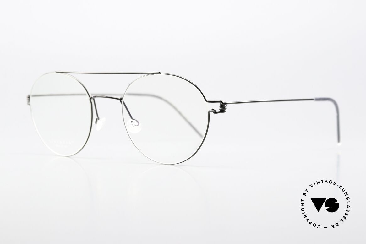 Lindberg Bruce 48 Air Titan Rim Feine Designerbrille Unisex, in (M) Größe 48-21, mit einer Bügellänge von 135mm, Passend für Herren und Damen