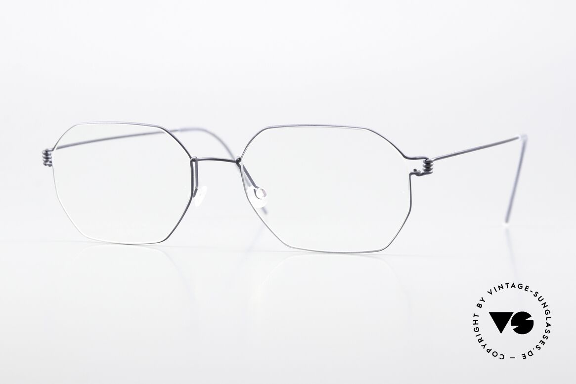 Lindberg Jeppe Air Titan Rim Eckige Brille In Matt Grau, eckige Brille von Lindberg aus der Air Titanium Serie, Passend für Herren und Damen