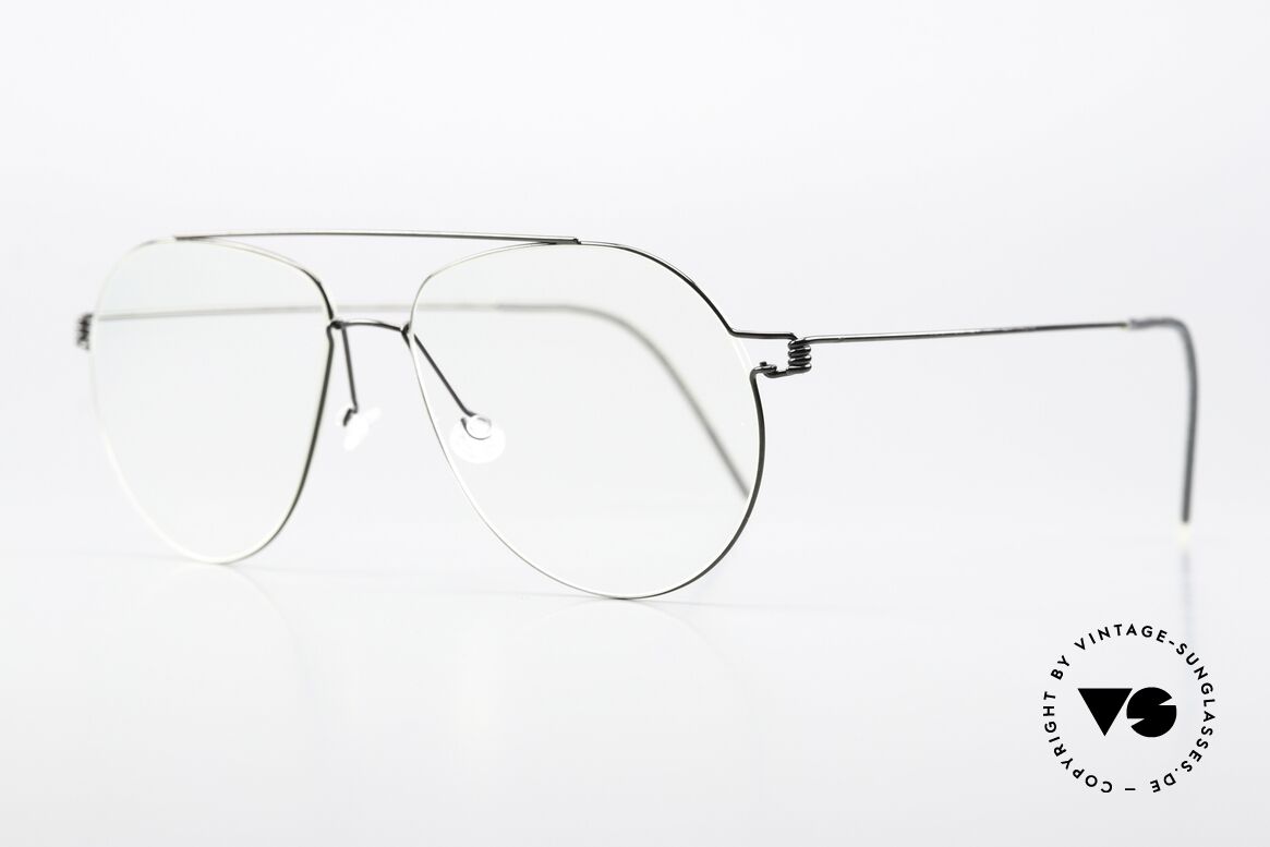 Lindberg Raymond Air Titan Rim Herrenbrille Aviator Style, in M-L Größe 56-16, mit einer Bügellänge von 145mm, Passend für Herren