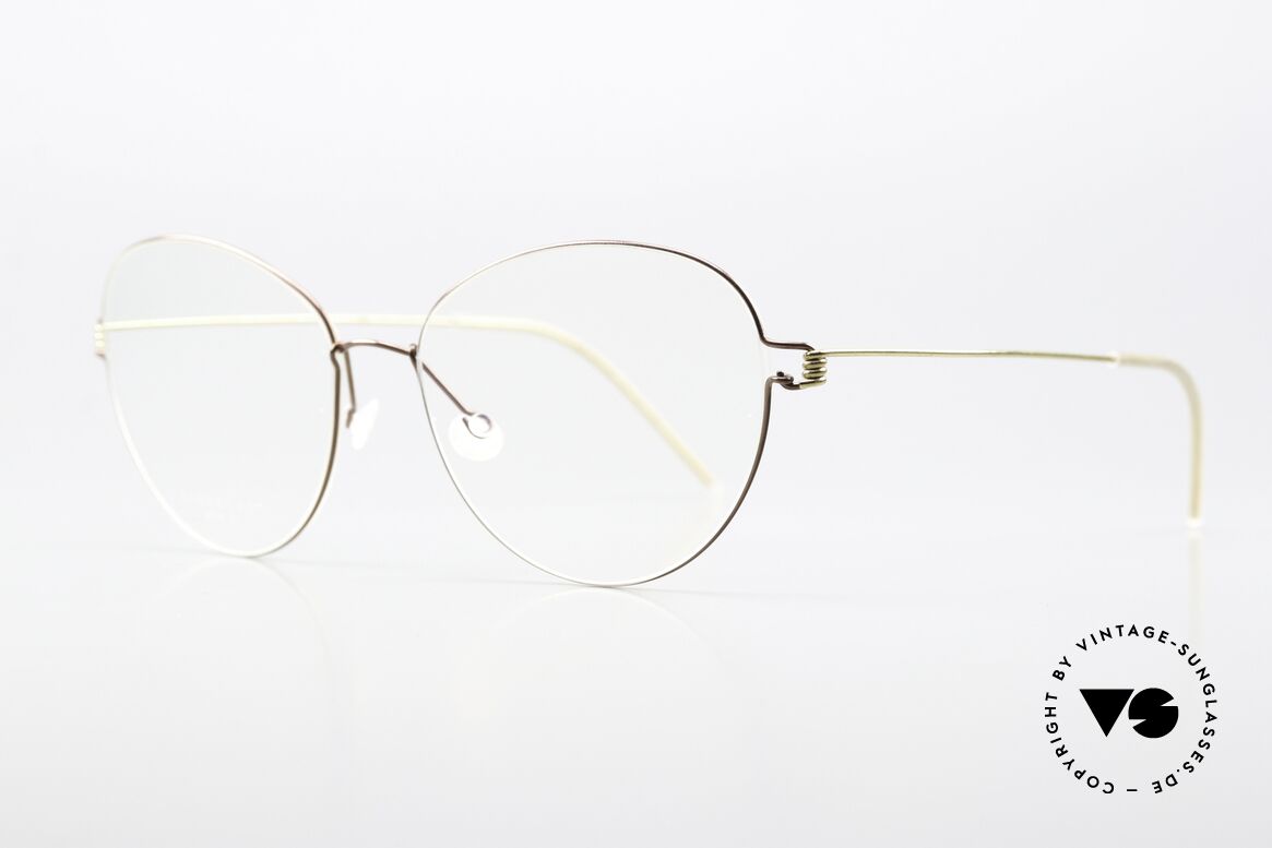 Lindberg Lene Air Titan Rim Sehr Weibliche Brillenform, medium Größe 54-16, mit einer Bügellänge von 135mm, Passend für Damen