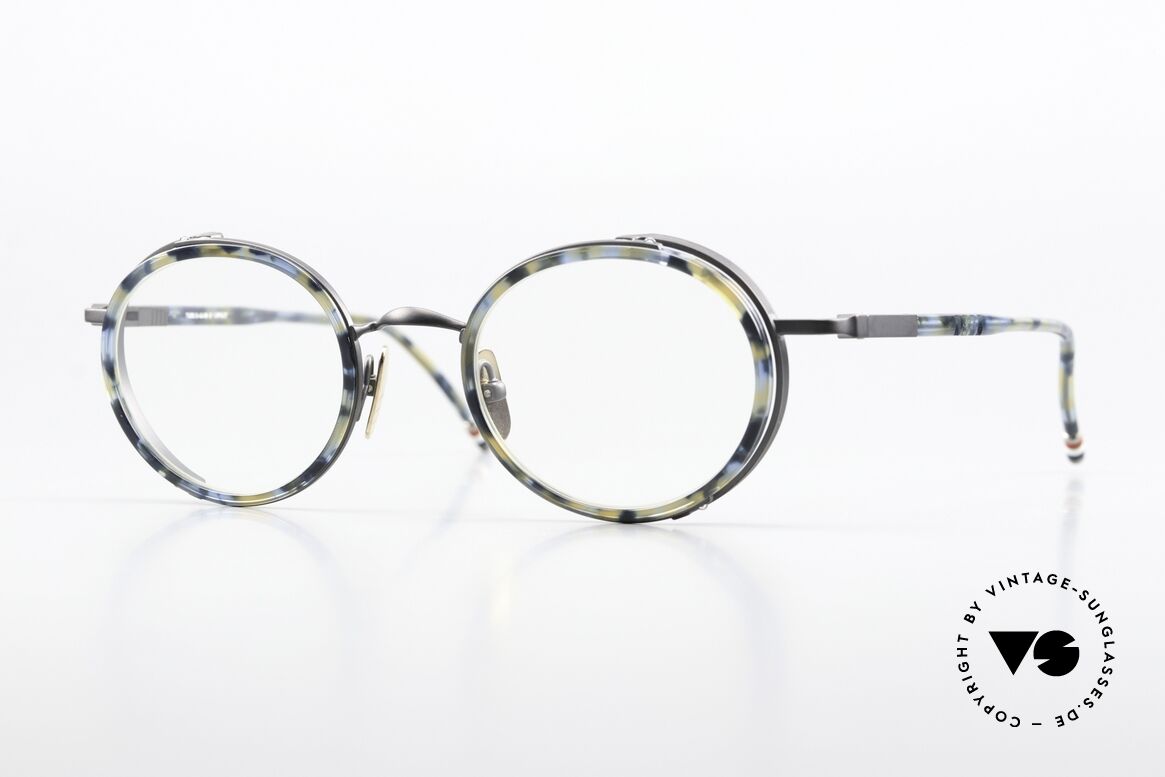 Thom Browne TBX813 Runde Fassung Navy Black, Thom Browne Brille, Modell TBX813-49-02, NVY BLK, Passend für Herren