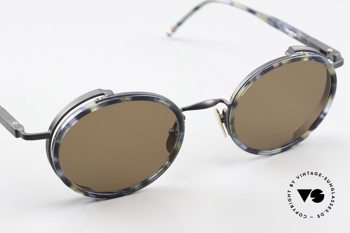 Thom Browne TBS813 Stilvolle Runde Sonnenbrille, ein edles Designer-Accessoire für alle Mode-Liebhaber, Passend für Herren
