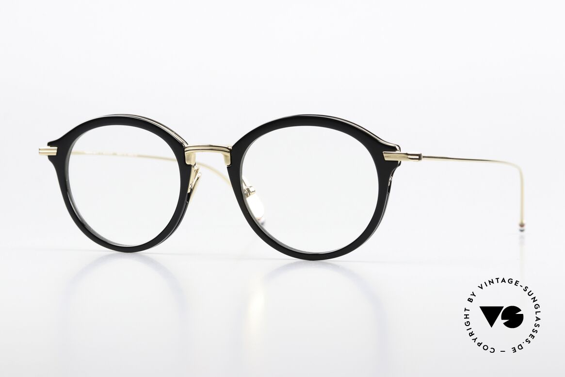 Thom Browne TBX908 Feine Pantobrille Herren, Thom Browne Brille, Modell TBX908-49-01, BLK GLD, Passend für Herren