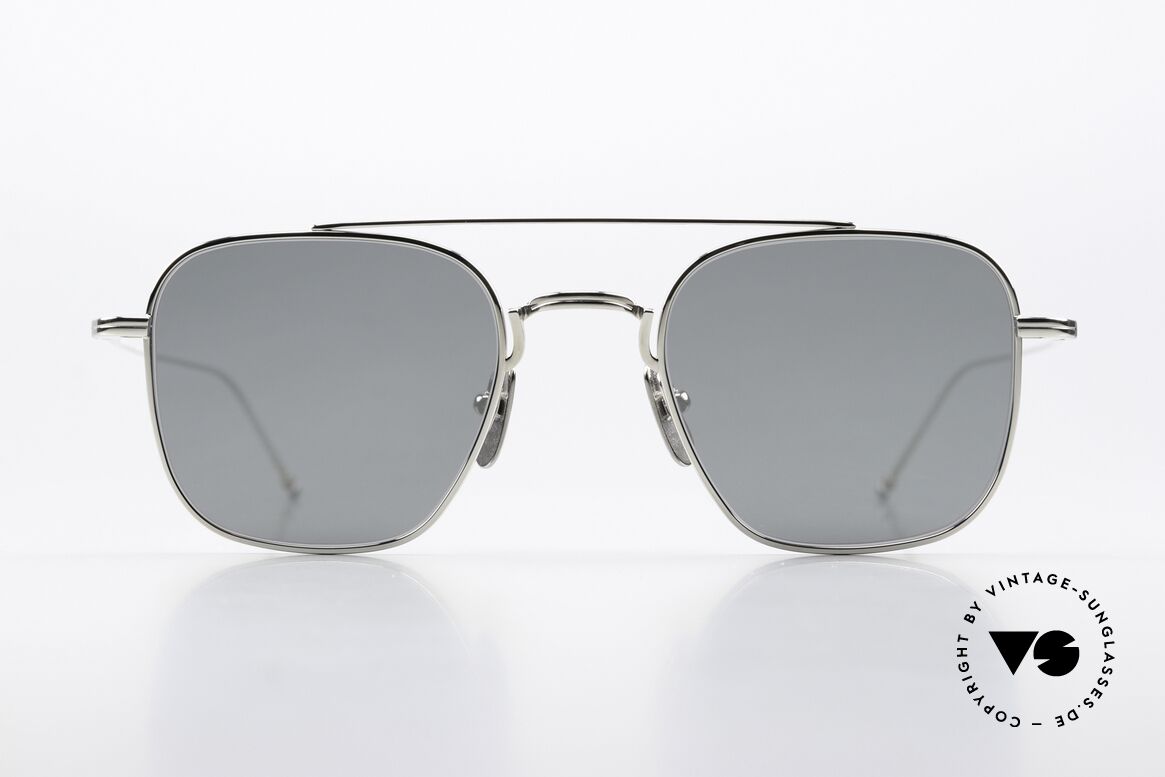 Thom Browne TBS907 Silber Verspiegelte Gläser, Titanium-Sonnenbrille für Herren; Größe 50/22, 150, Passend für Herren