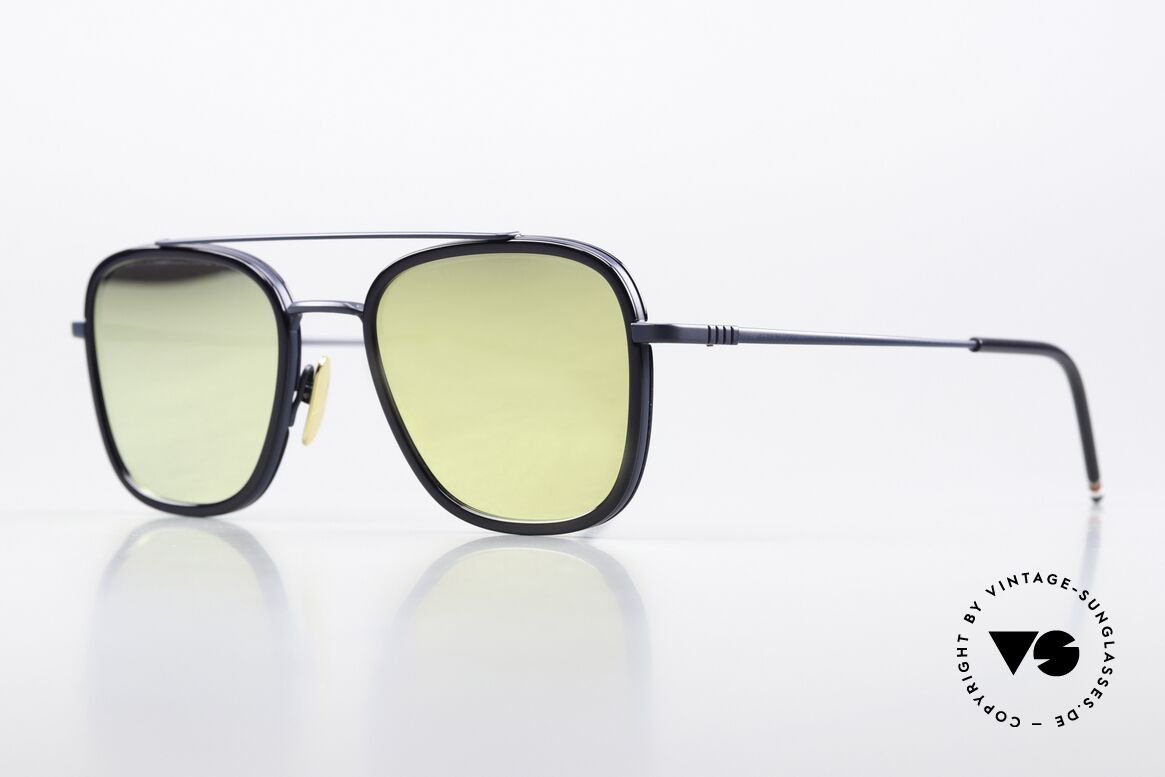 Thom Browne TBS800 Gold Verspiegelte Gläser, wirklich stilvoll & in Spitzenqualität, made in Japan, Passend für Herren