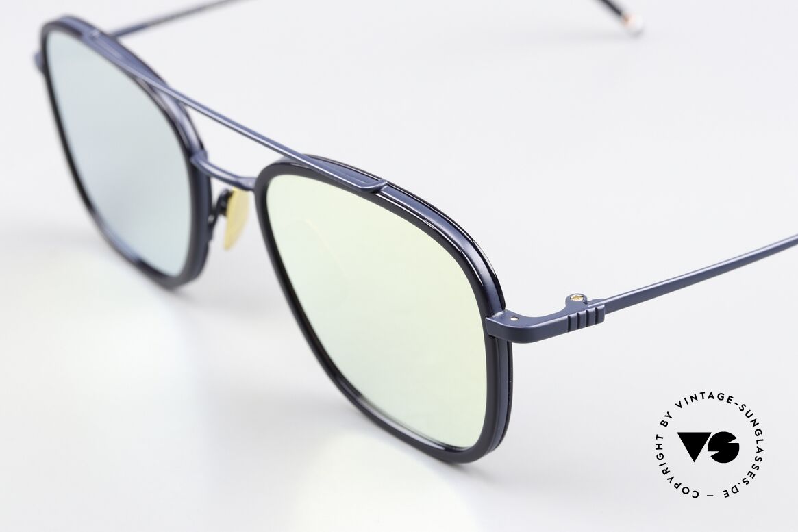 Thom Browne TBS800 Gold Verspiegelte Gläser, gold verspiegelte Sonnengläser; 100% UV Protection, Passend für Herren