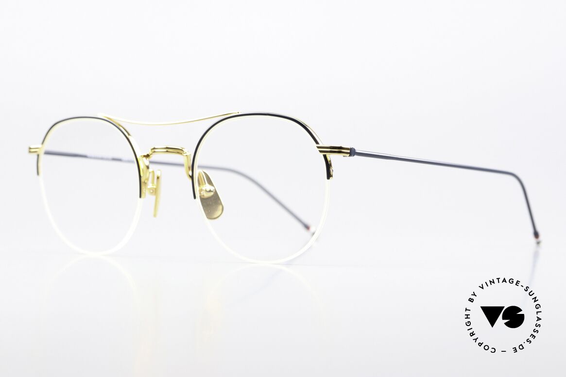 Thom Browne TB903 Titanbrille Halb Rahmenlos, wirklich stilvoll & in Spitzenqualität, made in Japan, Passend für Herren