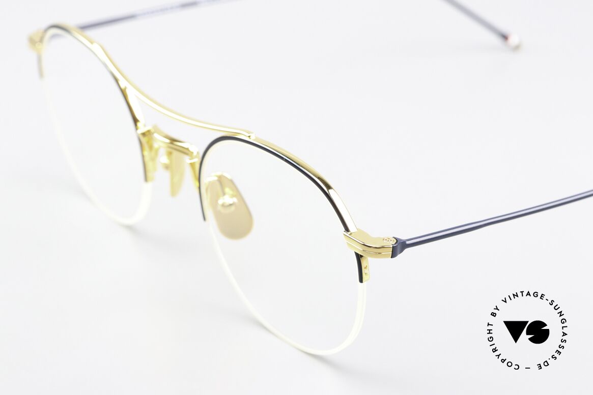 Thom Browne TB903 Titanbrille Halb Rahmenlos, die orig. DEMO-Gläser können beliebig ersetzt werden, Passend für Herren