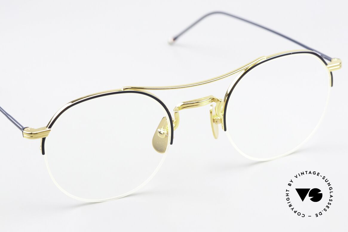 Thom Browne TB903 Titanbrille Halb Rahmenlos, ein edles Designer-Accessoire für alle Mode-Liebhaber, Passend für Herren