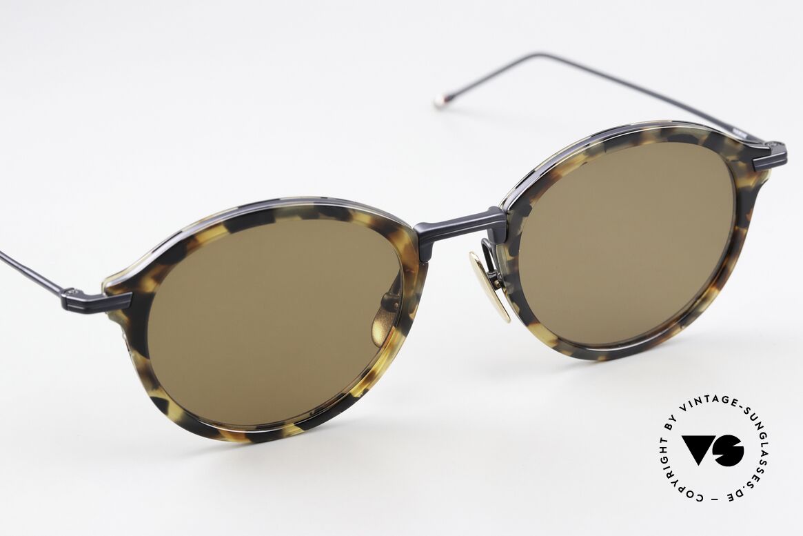 Thom Browne TBS908 Stilvolle Panto Sonnenbrille, ein edles Designer-Accessoire für alle Mode-Liebhaber, Passend für Herren