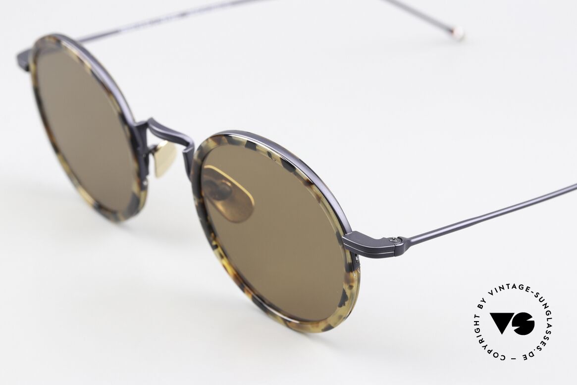 Thom Browne TBS906 Feinste Herrensonnenbrille, entspiegelte Sonnengläser in Braun-Tönung, 100% UV, Passend für Herren