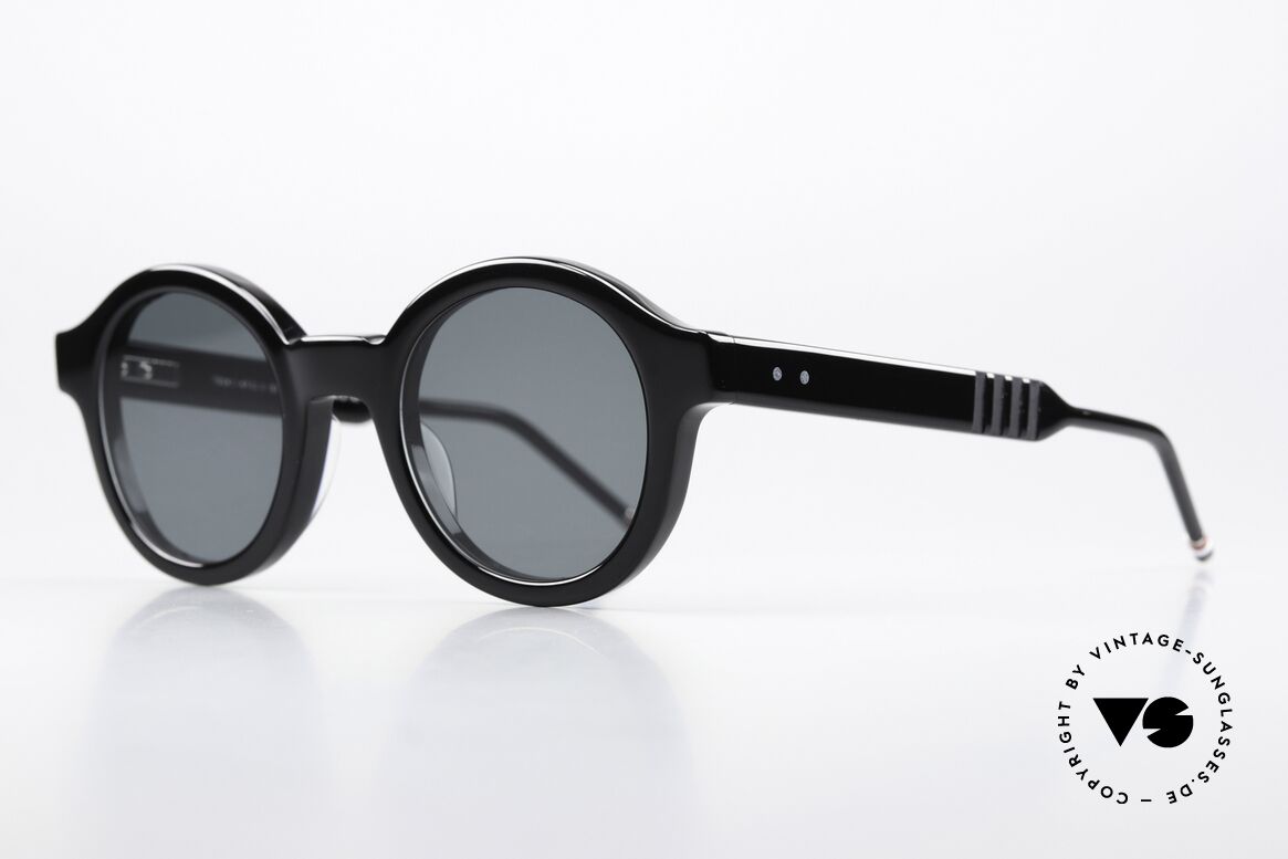 Thom Browne TBS411 Runde Azetat Sonnenbrille, wirklich stilvoll & in Spitzenqualität, made in Japan, Passend für Herren