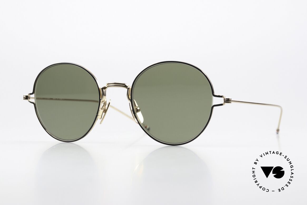 Thom Browne TBS915 Stilvolle Panto Sonnenbrille, runde Thom Browne Sonnenbrille, M. TBS915-50-02, Passend für Herren