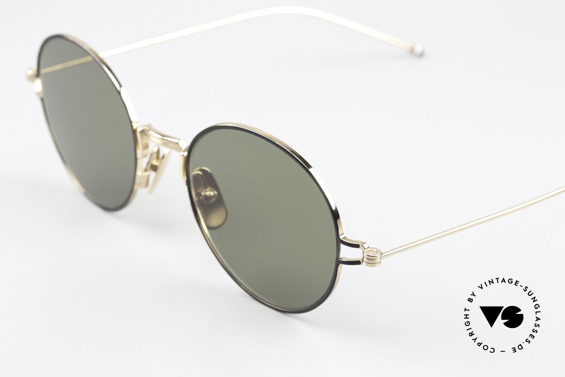 Thom Browne TBS915 Stilvolle Panto Sonnenbrille, wirklich stilvoll & in Spitzenqualität, made in Japan, Passend für Herren