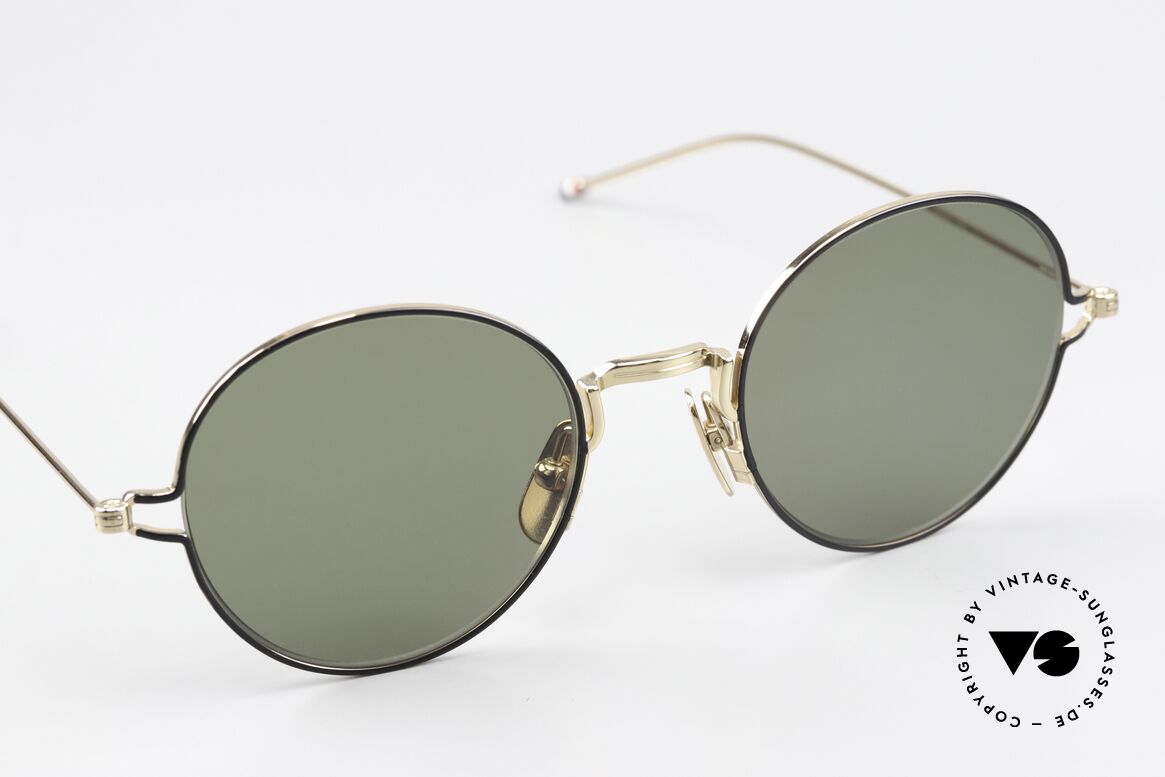 Thom Browne TBS915 Stilvolle Panto Sonnenbrille, ein edles Designer-Accessoire für alle Mode-Liebhaber, Passend für Herren