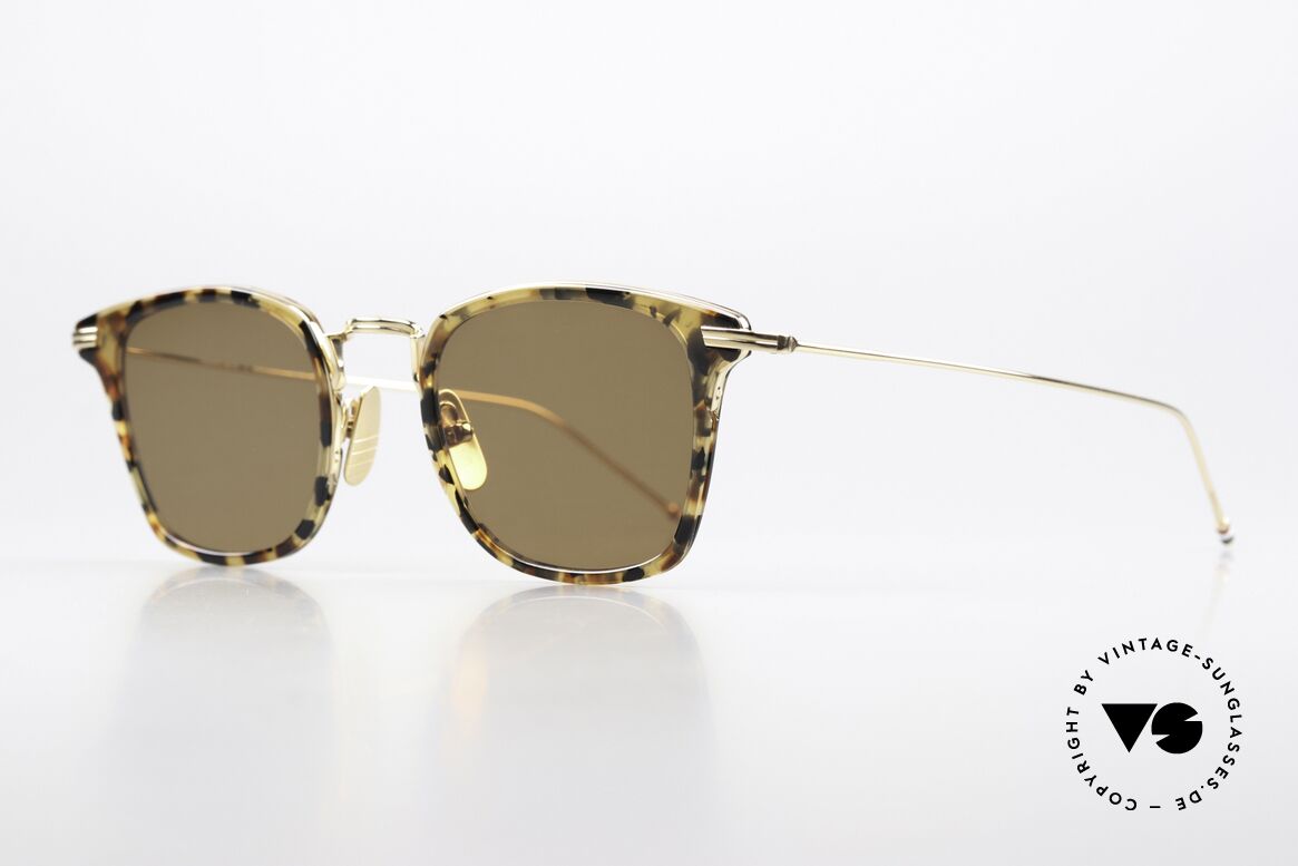 Thom Browne TBS905 Feinste Herrensonnenbrille, wirklich stilvoll & in Spitzenqualität, made in Japan, Passend für Herren