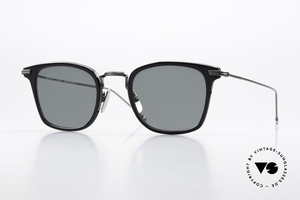 Thom Browne TBS905 Sehr Stilvolle Sonnenbrille, Thom Browne Sonnenbrille, TBS905-49-01, BLK BLK, Passend für Herren