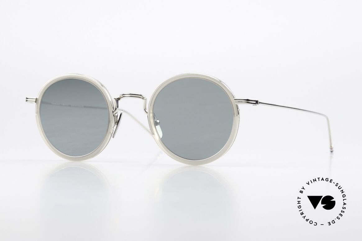 Thom Browne TBS906 Sonnenbrille Rund Entspiegelt, Thom Browne Sonnenbrille, TBS906-46-03, GRY SLV, Passend für Herren