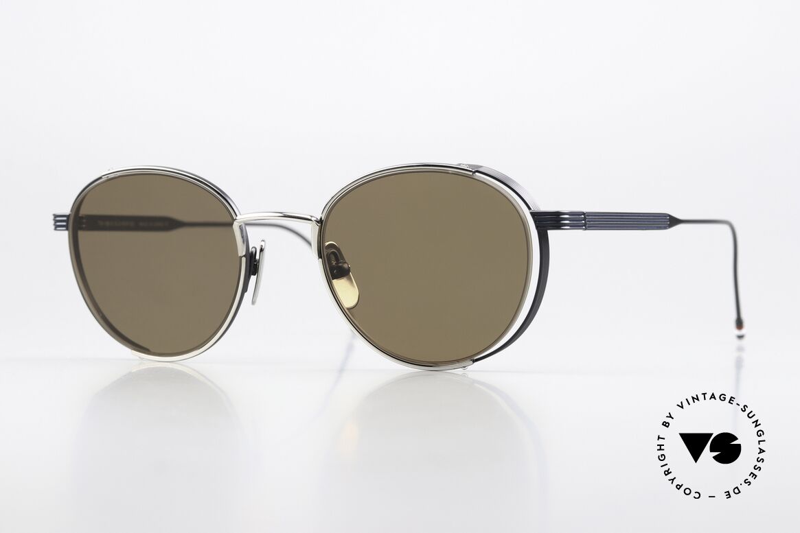 Thom Browne TB106 Promi Sonnenbrille Herren, Thom Browne Sonnenbrille; TB 106-E-SLV-NVY 50, Passend für Herren
