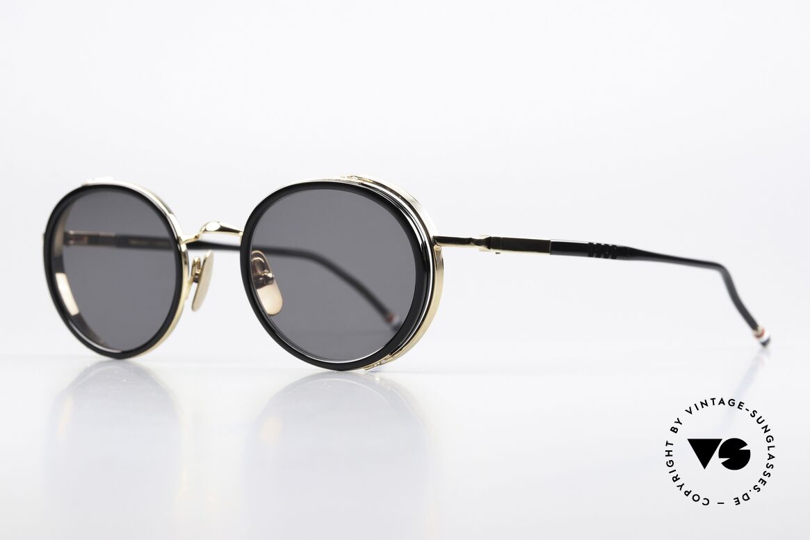 Thom Browne TBS813 Stilvolle Sonnenbrille Black, wirklich stilvoll & in Spitzenqualität, made in Japan, Passend für Herren