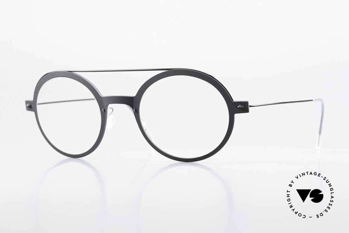 Lindberg 6543 50 NOW Schwarze Titaniumbrille, edle Lindberg Brille aus der NOW bzw. N.O.W. Serie, Passend für Herren und Damen