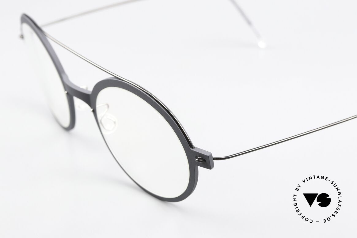 Lindberg 6543 50 NOW Schwarze Titaniumbrille, sehr hochwertiges Compositematerial mit Titanbügeln, Passend für Herren und Damen