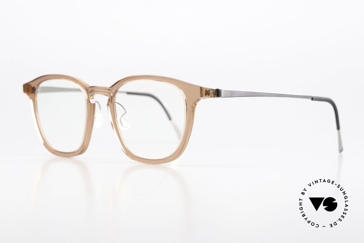 Lindberg 1047 Acetanium Designerbrille Rose Silber, grandiose Fassung aus Acetat & Titanium Kombination, Passend für Herren und Damen