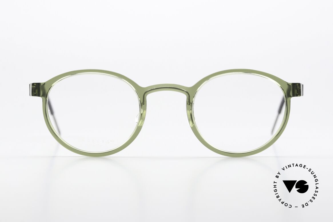 Lindberg 1014 46 Acetanium Pantobrille In Grau Grün, Mod. 1014 in Gr. 46/23: Acetat & Titanium Kombination, Passend für Herren und Damen