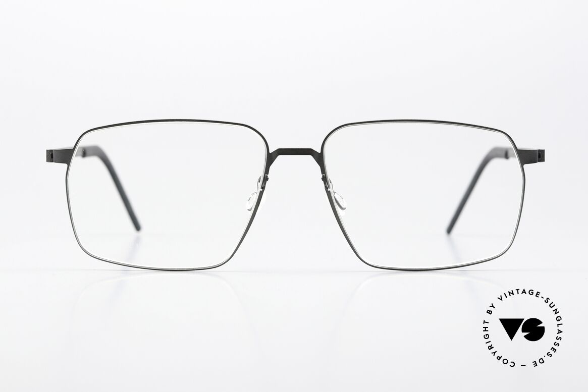 Lindberg 9635 Strip Titanium Titaniumbrille Von 2018, unisex Modell 9635, Größe 56/15, col U9: mattschwarz, Passend für Herren und Damen