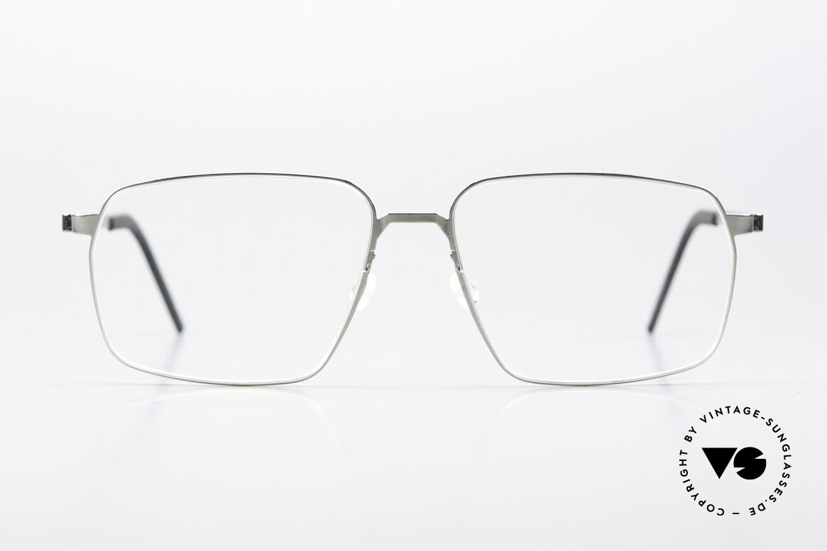 Lindberg 9635 Strip Titanium Titan Rahmen Silber Poliert, unisex Modell 9635, Gr. 56/15, col. P10: silber poliert, Passend für Herren und Damen